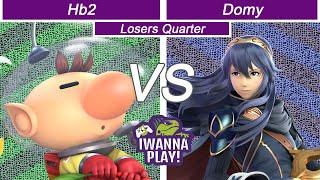 IWanna Smash 63 - Hb2 (Olimar) Vs Domy (Lucina) - Losers Quarter