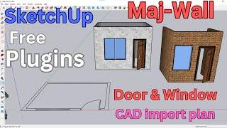 New MAJ SketchUp Plugins for Architecture: Wall, Door & Windows Tutorial