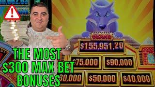 The Most $300 Max Bet BONUSES EVER On Money Mansion Huff N Puff Slot