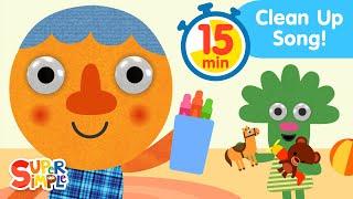 Clean Up With Noodle & Pals for 15 minutes  | Super Simple Songs