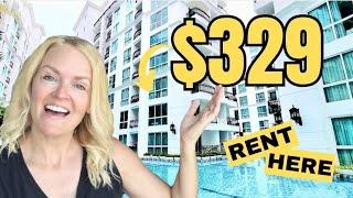 $329 Condo in Jomtien Pattaya Thailand (2024) | Tour 3 Buildings, 5 Units