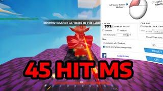 THIS IS KILL AURA (45 HIT MS) | Roblox bedwars