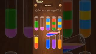 Color water sort level 26 #puzzle #gameplay #bestandroidgames #colorwatersort #sortpuzzlegame