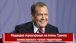 Медведев отреагировал на планы Трампа аннексировать чужие территории