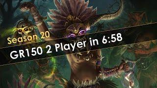 Diablo 3 Season 20 GR150 2 Player in 6:58 Rank 2