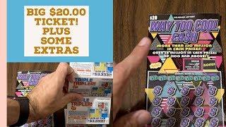 WAY TOO COOL CA$H! $20.00 Ticket Premiere Colorado Lotto Scratch Tickets!