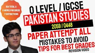 O Level & IGCSE Pakistan Studies | Major Mistakes and Attempt Issues In Paper 1 History and Culture