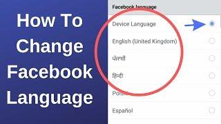 How To Change Language On Facebook App