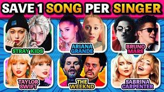 SAVE ONE SONG PER SINGER  Most Popular Singers (6 Songs Each One) | Music Quiz