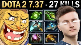 Techies Gameplay Miracle wih 27 Kills and Refresher - Dota 7.37