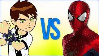 БЕН 10 VS ЧЕЛОВЕК ПАУК | СУПЕР РЭП БИТВА | Ben 10 Ten ПРОТИВ Spiderman movie