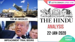 22-Jan-2020 | Daily Current Affairs | The Hindu Analysis | UPSC CSE 2020/2021/2022 | Saurabh Pandey