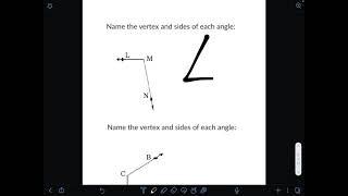 Angles - Identifying Vertex and Side Length