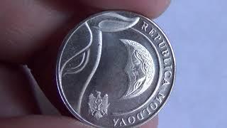 Coin of Moldova 1 leu 2018(MONTH)/Монета Молдова 1 лей 2018 год(Месяц)