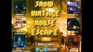 Snow Vintage House Escape walkthrough FULL