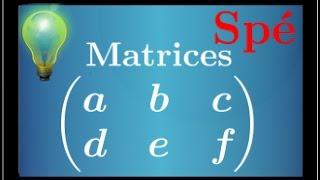 Matrice : introduction - définition - spé maths - Terminale S et ES