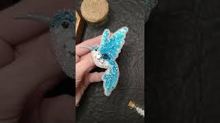 Брошка Колібрі з намистин і бісеру/Вишивка бісером/ pin Hummingbird made of beads/beadwork#handmade