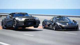 10,000HP!!! WORLDS FASTEST GTR vs McLaren P1 | DRAG & TRACK RACE