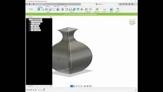 Fusion 360 Sweep demo: profile, path and guide rail to make a simple vase