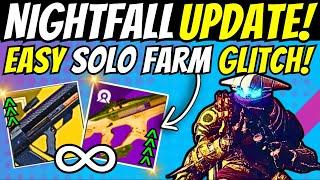 Huge Nightfall Update GLITCH For Easy Solo FARM! Exodus Crash Grandmaster & Scintillation! Destiny 2