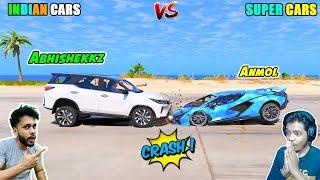 GTA 5 : @AbhishekkzGaming  Indian Cars Vs Anmol GameX Super Cars Crash