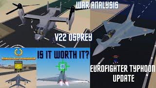 V22 Osprey and Eurofighter Typhoon Update in War Tycoon Roblox