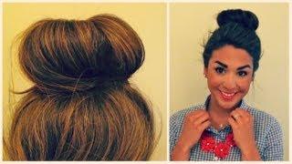 Top Knot Bun using a Hair Donut | Alexandrea Garza