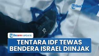 Momen Hamas Injak Bendera Israel seusai Habisi Nyawa 3 Tentara IDF di Jabalia Gaza Utara Palestina