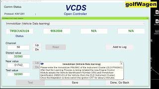 VW engine ecu swap /immobilizer vehicle data learning/