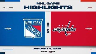 NHL Highlights | Rangers vs. Capitals - January 4, 2024