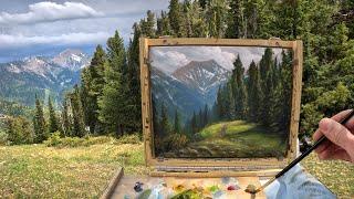 Mountainside Plein Air Before A Big Storm