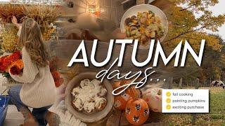 AUTUMN DAYS  | exciting purchase, cozy meals, painting pumpkins, & thrifting ️