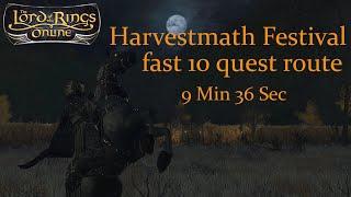 LOTRO Harvestmath Festival fast 10 quest route 9 Min 36 Sec