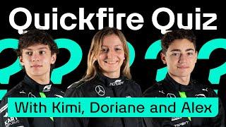 “My Racing Idol Is Ayrton Senna” | Quickfire Quiz With Kimi, Doriane & Alex! 