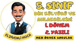 5.Sınıf Din Kültürü ve Ahlak Bilgisi 1.Dönem 2.Yazılı Soruları - (Meb Örnek Soular) - Eldivenli Hoca