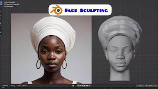 How to sculpt girl face for 3D printing using Blender?