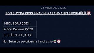 SON 3 AY’Da KPSS SINAVINI KAZANMANIN 3 FORMÜLÜ ⏰