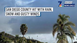 Mon. March 3 | San Diego County hit with rain, snow and gusty winds | NBC 7 San Diego