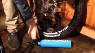 Airshot the easy way to inflate tubeless bike tyres