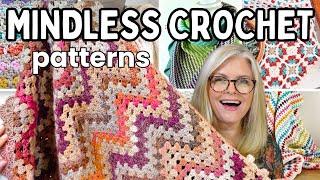 10 [MORE] MINDLESS CROCHET Projects When Your BRAIN Needs a BREAK