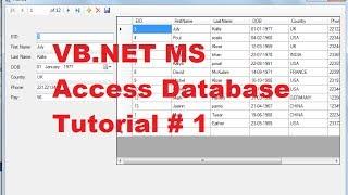 VB.NET MS Access Database Tutorial 1 # How to Connect Access Database to VB.Net