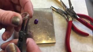 How to make a bezel and set a cabochon - Part one.