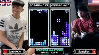 A LITTLE BIT OF LUCK! DanV, Somalian | Rd 1 | Classic Tetris Faster Masters 2023