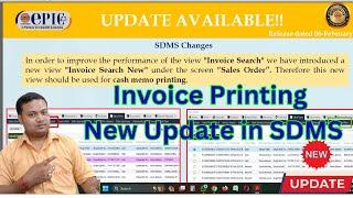 Invoice Printing New Update in SDMS || How to Print invoice in SDMS without any Error.