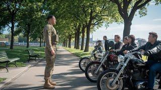 Bikers Mess with the WRONG Soldier at a Park