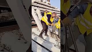 Modern railway sleeper installation - how high-speed rail lines are built