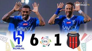 الهلال 6 × 1 الرياض (الظهور الأول لنيمار) ● الدوري السعودي للمحترفين 23/24 أهداف وأبرز اللقطات ᴴᴰ