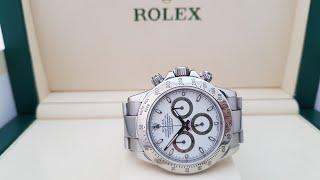 Обзор оригинальных часов Rolex Cosmograph Daytona White Dial Stainless Steel 116520WSO