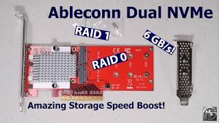 Ableconn - Dual NVMe Adapter Card