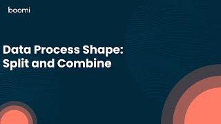 Data Process Shape: Split and Combine